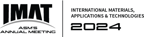 International Materials Applications & Technologies Conference and Exposition - IMAT (Sep. 28 - Oct. 3, 2024): https://www.asminternational.org/imat-2024/